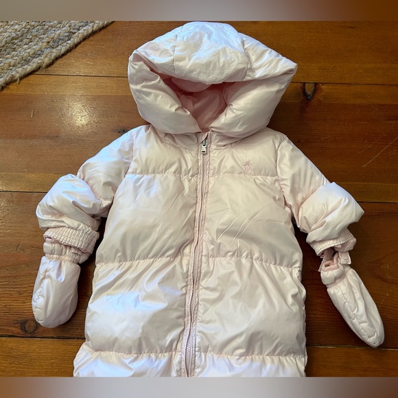 Ralph Lauren Down Puffer Bunting Snowsuit - Picture 3 of 7